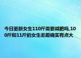 今日更新女生110斤需要減肥嗎,100斤和11斤的女生差距確實有點大