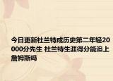 今日更新杜蘭特成歷史第二年輕20000分先生 杜蘭特生涯得分能追上詹姆斯嗎