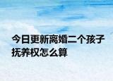 今日更新離婚二個孩子撫養(yǎng)權(quán)怎么算