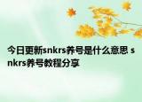 今日更新snkrs養(yǎng)號(hào)是什么意思 snkrs養(yǎng)號(hào)教程分享