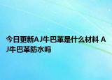 今日更新AJ牛巴革是什么材料 AJ牛巴革防水嗎