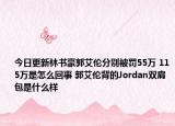 今日更新林書豪郭艾倫分別被罰55萬 115萬是怎么回事 郭艾倫背的Jordan雙肩包是什么樣