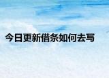 今日更新借條如何去寫