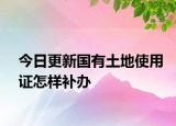 今日更新國有土地使用證怎樣補(bǔ)辦