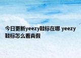 今日更新yeezy鞋標在哪 yeezy鞋標怎么看真假