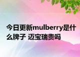 今日更新mulberry是什么牌子 邁寶瑞貴嗎