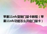 蘋果11nfc復(fù)制門禁卡教程（蘋果11nfc功能怎么開啟門禁卡）