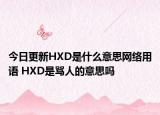 今日更新HXD是什么意思網(wǎng)絡(luò)用語 HXD是罵人的意思嗎