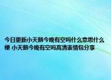 今日更新小天鵝今晚有空嗎什么意思什么梗 小天鵝今晚有空嗎高清表情包分享