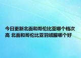 今日更新北面和哥倫比亞哪個檔次高 北面和哥倫比亞羽絨服哪個好