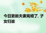 今日更新夫妻離婚了, 子女歸誰