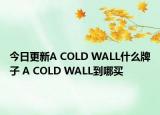 今日更新A COLD WALL什么牌子 A COLD WALL到哪買