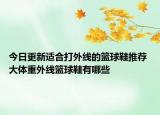今日更新適合打外線的籃球鞋推薦 大體重外線籃球鞋有哪些
