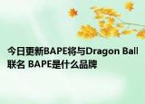 今日更新BAPE將與Dragon Ball聯(lián)名 BAPE是什么品牌