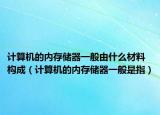 計算機的內(nèi)存儲器一般由什么材料構(gòu)成（計算機的內(nèi)存儲器一般是指）