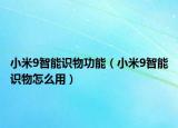 小米9智能識物功能（小米9智能識物怎么用）
