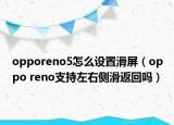 opporeno5怎么設(shè)置滑屏（oppo reno支持左右側(cè)滑返回嗎）