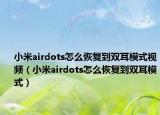 小米airdots怎么恢復(fù)到雙耳模式視頻（小米airdots怎么恢復(fù)到雙耳模式）