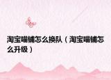淘寶喵鋪怎么換隊(duì)（淘寶喵鋪怎么升級）