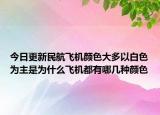 今日更新民航飛機(jī)顏色大多以白色為主是為什么飛機(jī)都有哪幾種顏色