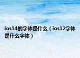 ios14的字體是什么（ios12字體是什么字體）