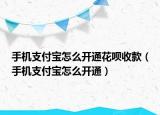 手機支付寶怎么開通花唄收款（手機支付寶怎么開通）