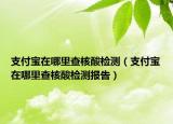 支付寶在哪里查核酸檢測(cè)（支付寶在哪里查核酸檢測(cè)報(bào)告）