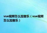 vue視頻怎么加音樂（vue視頻怎么加音樂）