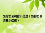 酷狗怎么調(diào)音樂倍速（酷狗怎么調(diào)音樂倍速）
