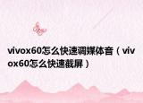 vivox60怎么快速調(diào)媒體音（vivox60怎么快速截屏）