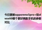 今日更新opporeno5pro+和vivox60哪個更好兩款手機的參數(shù)對比