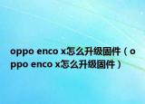 oppo enco x怎么升級固件（oppo enco x怎么升級固件）