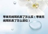 蘋果無線耳機(jī)丟了怎么買（蘋果無線耳機(jī)丟了怎么定位）