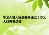 怎么入駐天貓最容易通過（怎么入駐天貓店鋪）