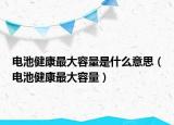 電池健康最大容量是什么意思（電池健康最大容量）