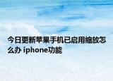 今日更新蘋果手機(jī)已啟用縮放怎么辦 iphone功能