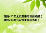 真我v11怎么設置來電語音播報（真我v11怎么設置來電閃光燈）