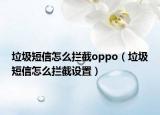 垃圾短信怎么攔截oppo（垃圾短信怎么攔截設(shè)置）