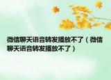 微信聊天語(yǔ)音轉(zhuǎn)發(fā)播放不了（微信聊天語(yǔ)音轉(zhuǎn)發(fā)播放不了）
