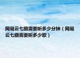 網(wǎng)易云七級(jí)需要聽(tīng)多少分鐘（網(wǎng)易云七級(jí)需要聽(tīng)多少歌）
