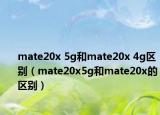 mate20x 5g和mate20x 4g區(qū)別（mate20x5g和mate20x的區(qū)別）