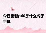 今日更新p40是什么牌子手機