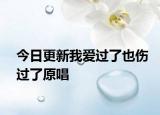 今日更新我愛過了也傷過了原唱