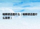 暢聊通話是什么（暢聊通話是什么意思）