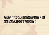 魅族16t怎么設置語音喚醒（魅藍6t怎么設置手勢喚醒）