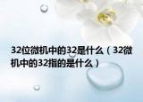 32位微機中的32是什么（32微機中的32指的是什么）