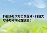 抖音小號大號怎么區(qū)分（抖音大號小號不同點在哪里）