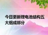 今日更新鋰電池結(jié)構(gòu)五大組成部分