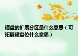 硬盤的擴(kuò)展分區(qū)是什么意思（可拓展硬盤位什么意思）