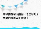 蘋果內存可以換同一個型號嗎（蘋果內存可以擴大嗎）